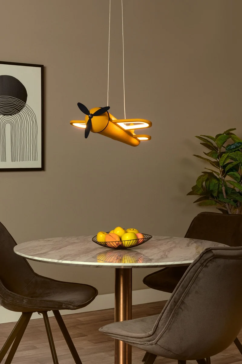 LED-Kinder-Pendelleuchte Fokker extra warmweiß höhenverstellbar