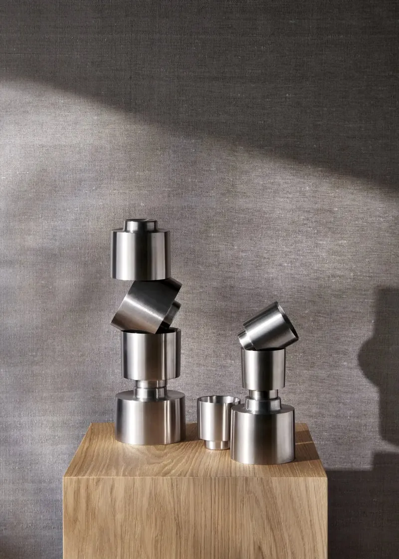 2er Set Edelstahl Kaffeetassen -MAKOTO STEEL- Farbe Stainless Steel Matt Blomus