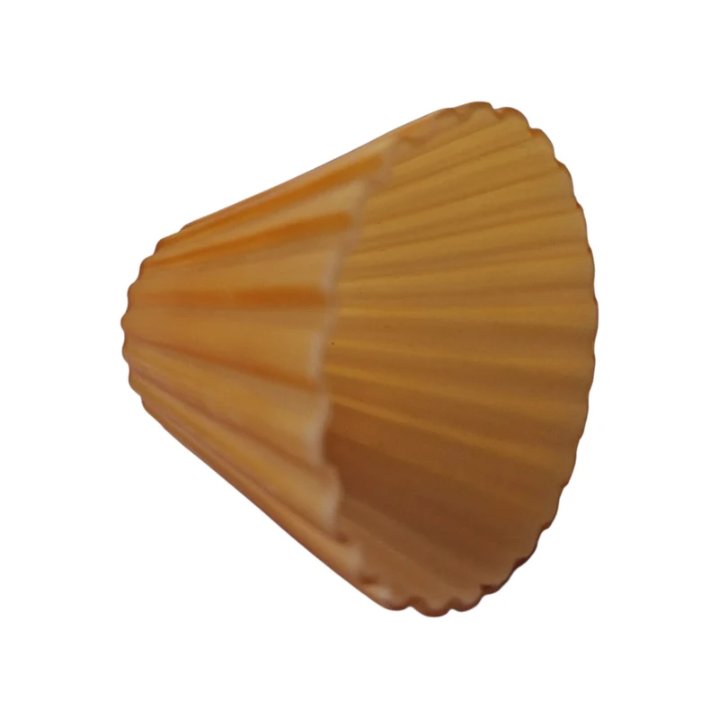 Glasschirm G4 6,5cm Lampenglas Plissee Ersatzglas Braun orange Loch 12mm