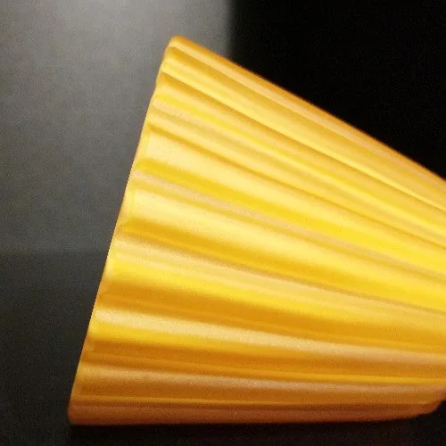 Glasschirm G4 6,5cm Lampenglas Plissee Ersatzglas Braun orange Loch 12mm