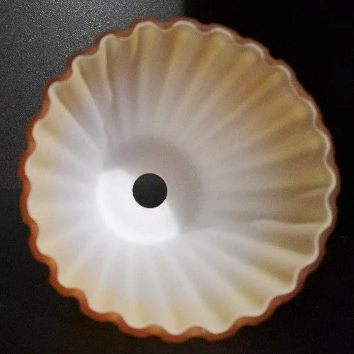 Glasschirm G4 6,5cm Lampenglas Plissee Ersatzglas Braun orange Loch 12mm
