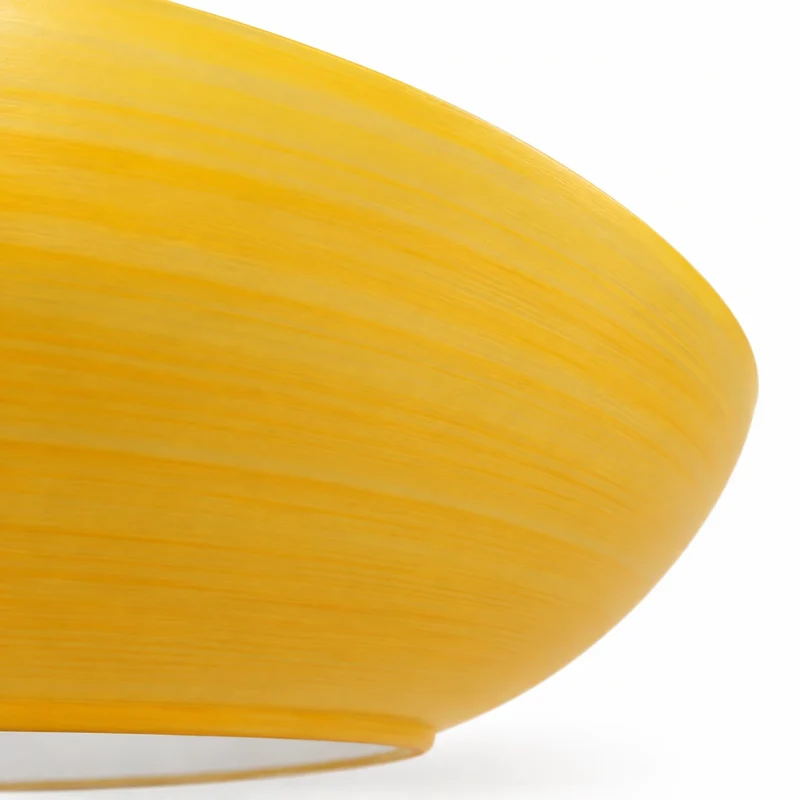 Lampenglas Ersatz Ø 32 cm Gelb – Ringform mit großer Öffnung Ø 19,5 cm für Deckenfluter & Stehlampe
