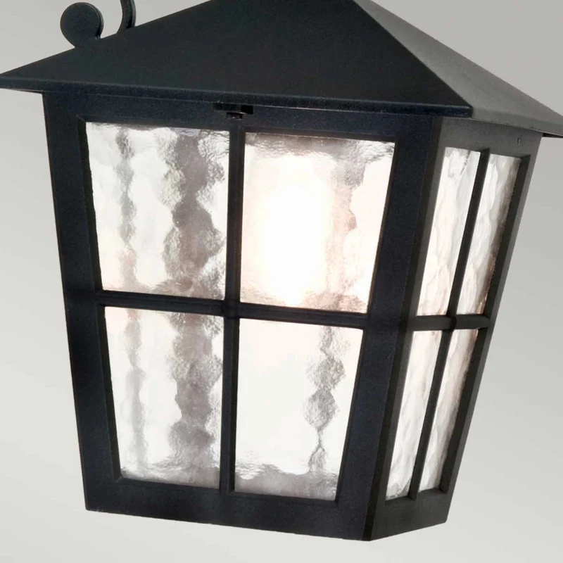 Außen-Wandlaterne Canterbury 1-flammig Glas IP43 Schwarz