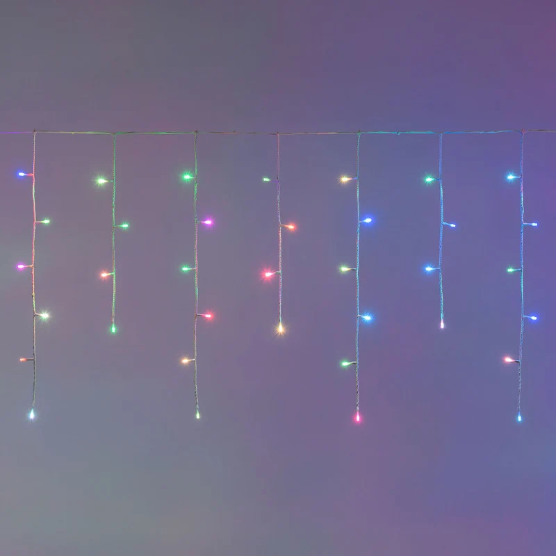 Crazy RGB LED-Lichterkette Eisregen, 180 LEDs, 6m, IP44