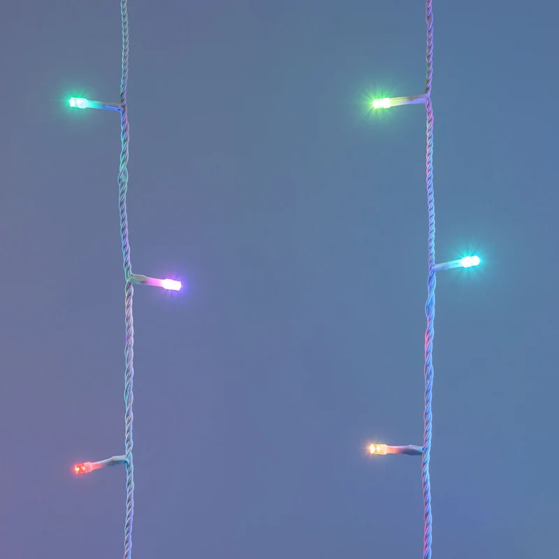 Crazy RGB LED-Lichterkette Eisregen, 180 LEDs, 6m, IP44