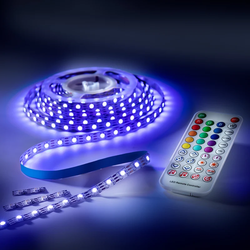 iFlex300 ECO LED-Streifen Set, RGBW, 300 LEDs, 5m, 5V, R2R, IR-Fernbedienung, Musiksensor