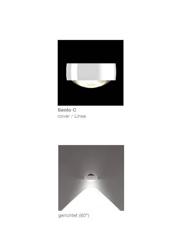 Occhio - Wandleuchte Sento C LED weiß matt (nur Kopf)