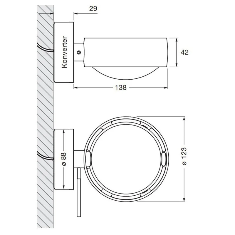 Occhio - Wandleuchte Sento C LED weiß matt (nur Kopf)