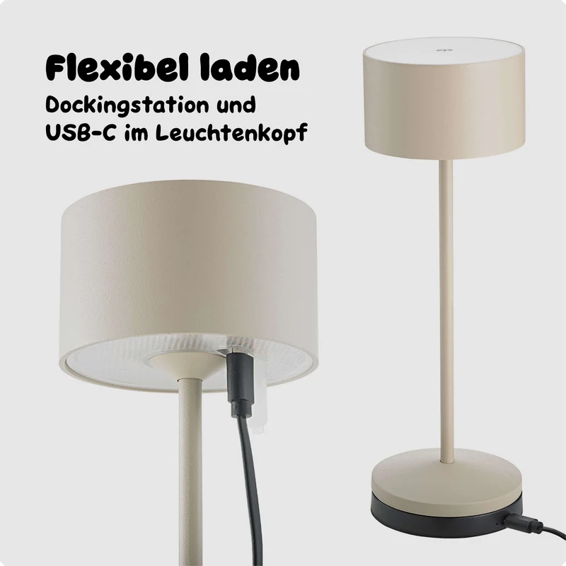 Sigor Veluna Akku-LED-Tischleuchte