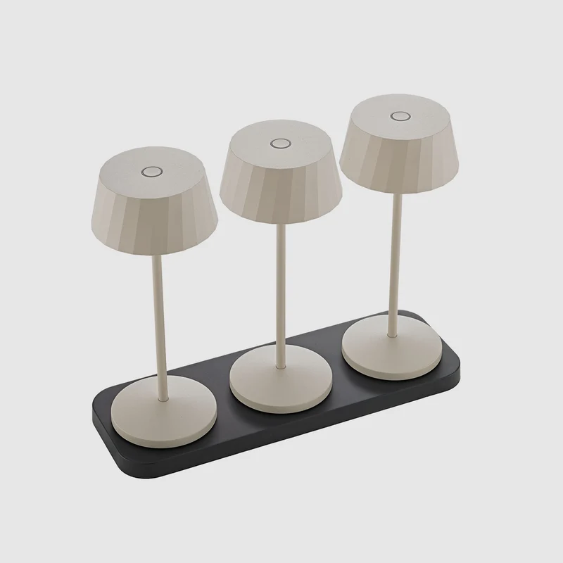 Sigor Facetta Akku-LED-Tischleuchte (3er-Set)