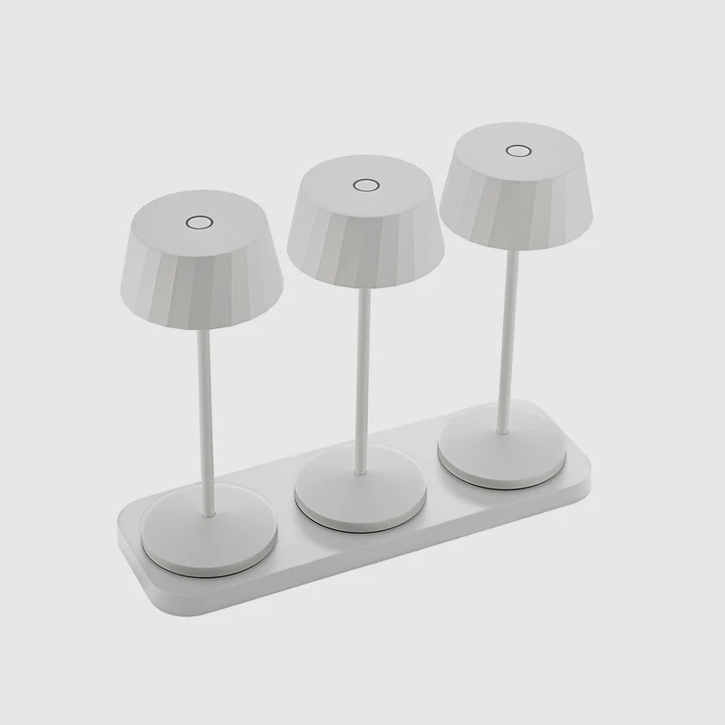 Sigor Facetta Akku-LED-Tischleuchte (3er-Set)