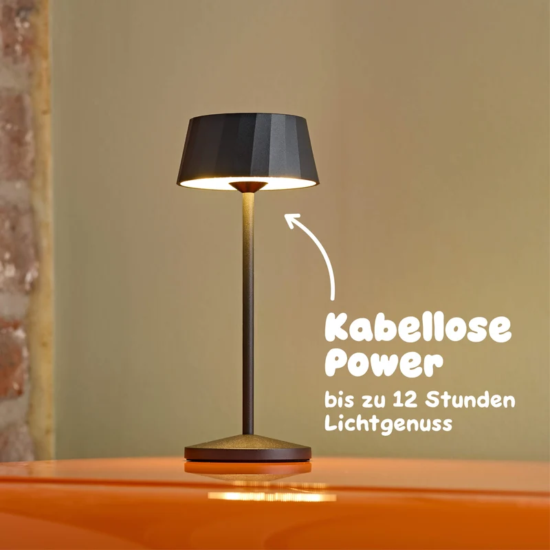 Sigor Facetta Akku-LED-Tischleuchte