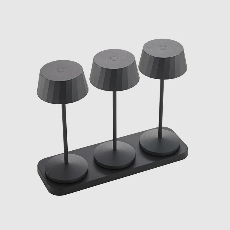Sigor Facetta Akku-LED-Tischleuchte (3er-Set)