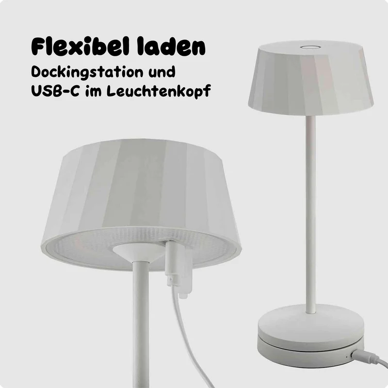 Sigor Facetta Akku-LED-Tischleuchte