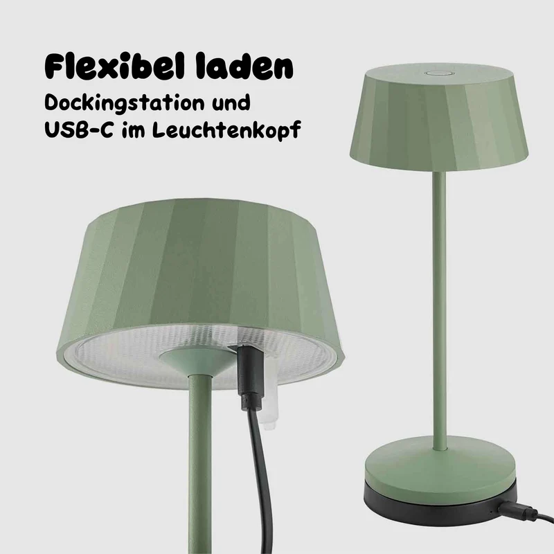 Sigor Facetta Akku-LED-Tischleuchte