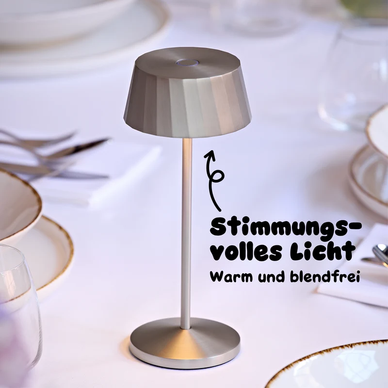 Sigor Facetta Akku-LED-Tischleuchte