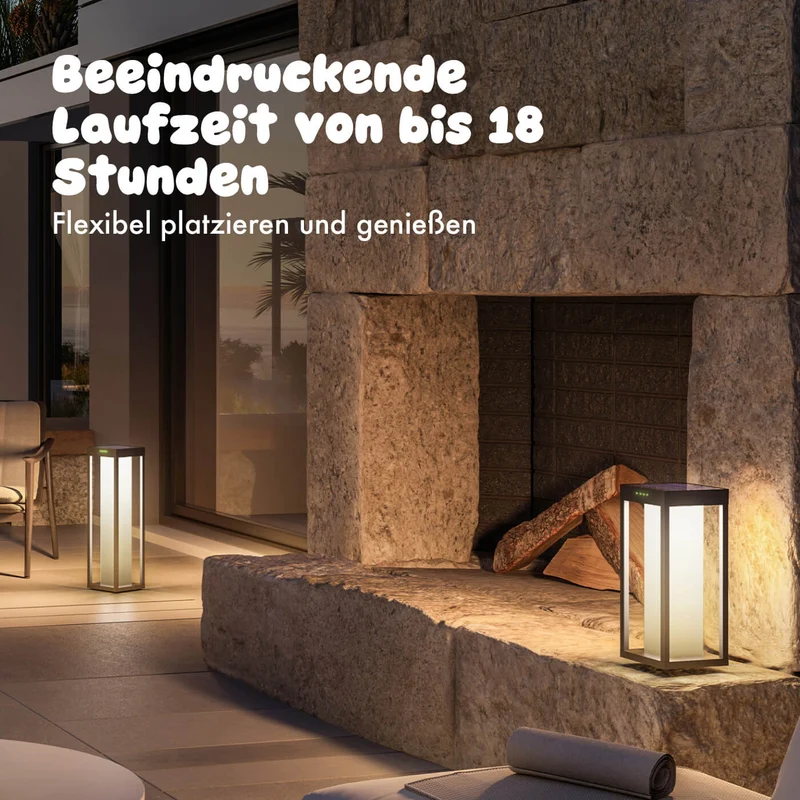 Klewe Radia Moon Akku-Solarleuchte für den Garten