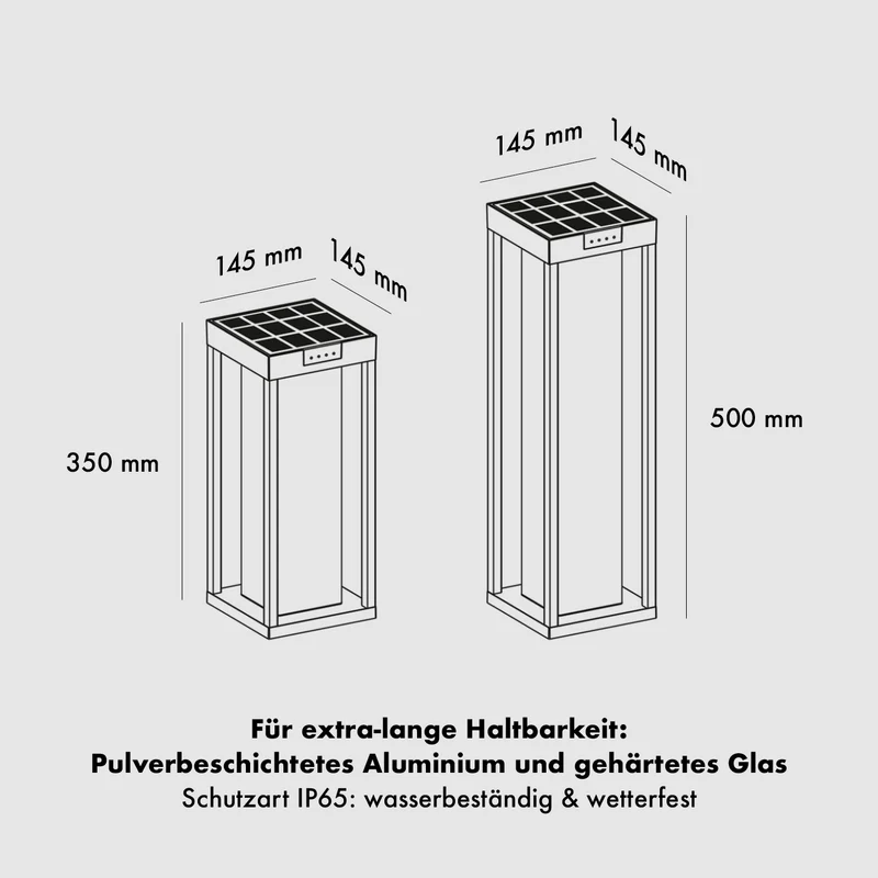 Klewe Radia Moon Akku-Solarleuchte für den Garten