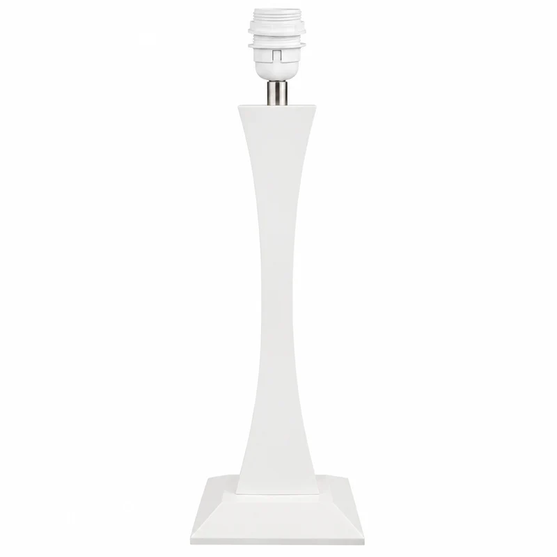 Lampenfuß weiß modern 40cm Sockel Tischlampe E27 – Tischleuchte / Nachttischlampe / Hockerlampe