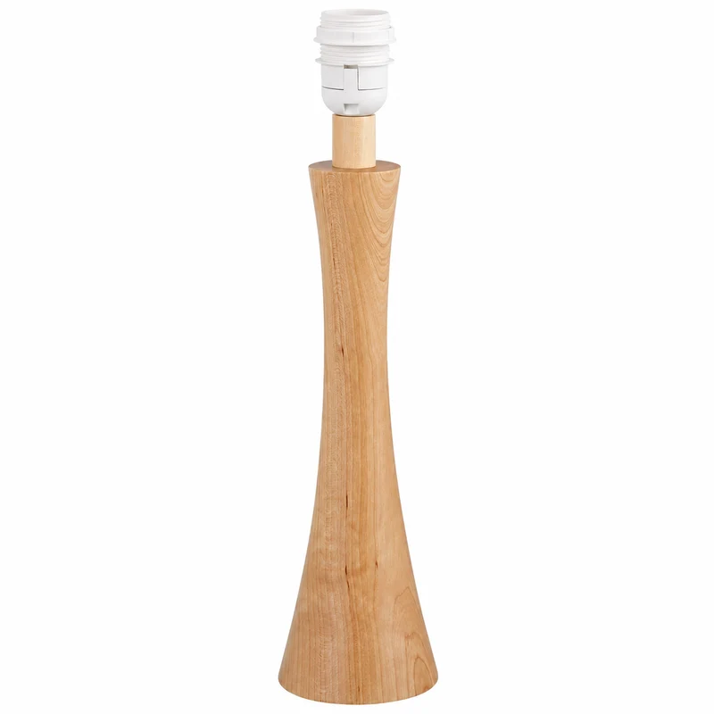 Lampenfuß aus hellen Holz für Tischlampe - 34cm hoch E27 Fassug