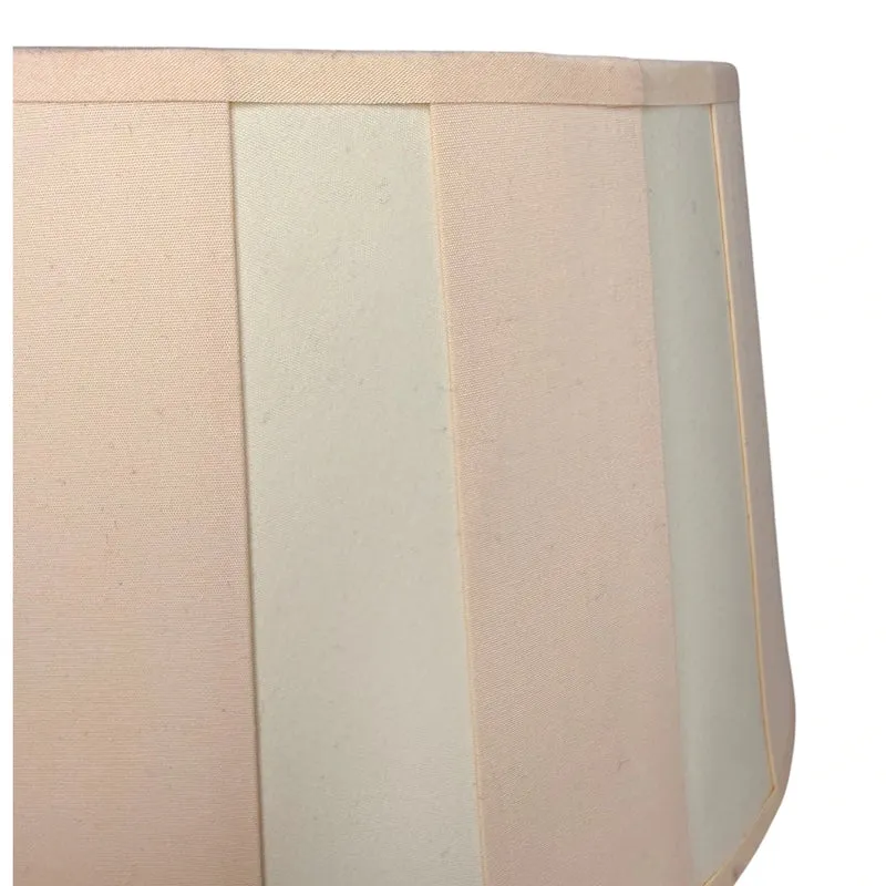 Lampenschirm Beige/Creme gestreift - konisch, Chintz, 25 cm, E27