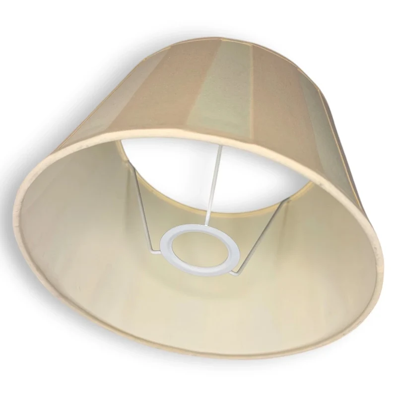 Lampenschirm Beige/Creme gestreift - konisch, Chintz, 25 cm, E27