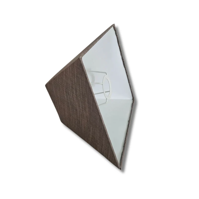 Brauner quadratischer Lampenschirm – Stoff 25 x 25 cm für E27