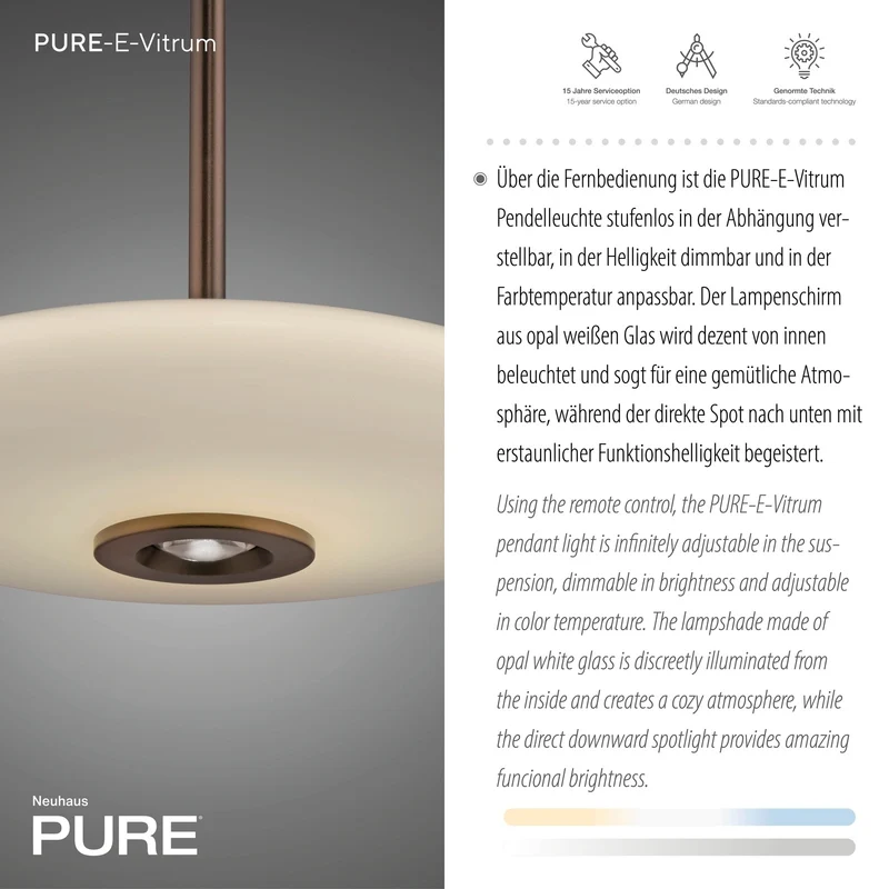 Paul Neuhaus - Pendelleuchte Pure E-Vitrum