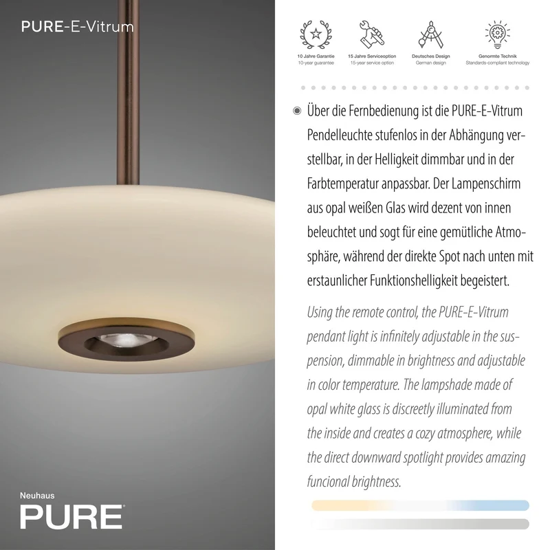 Paul Neuhaus - Pendelleuchte Pure E-Vitrum