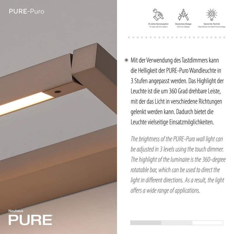 Paul Neuhaus - Wandleuchte Pure Puro LED