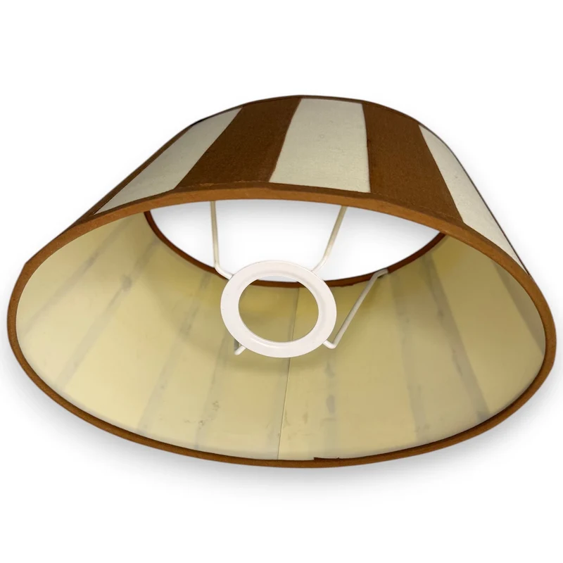 Lampenschirm Braun gestreift – E27 Chintz Stoff oval 25 cm