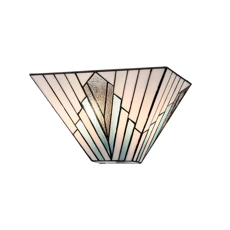 Wandleuchte Alderley 2-flammig Tiffany-Glas Bronze 31cm