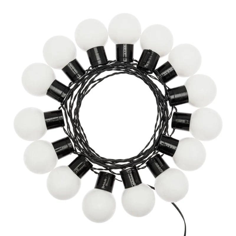 LED-Partylichterkette solar, 15 LED-Lampen, 6m, IP44