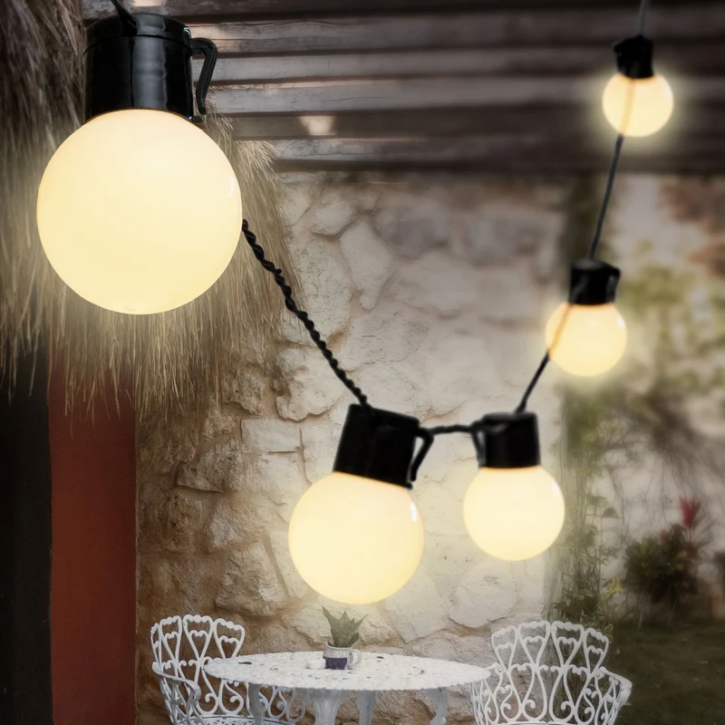 LED-Partylichterkette solar, 15 LED-Lampen, 6m, IP44