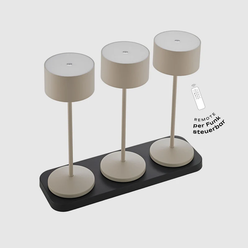 Sigor Veluna Remote Akku-LED-Tischleuchte (3er-Set)