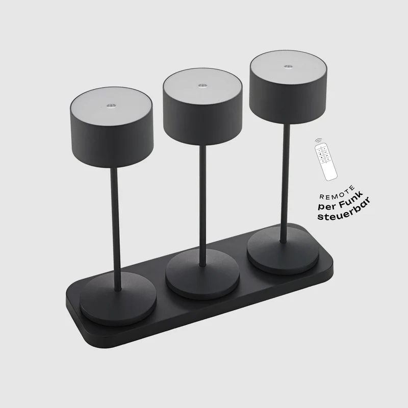 Sigor Veluna Remote Akku-LED-Tischleuchte (3er-Set)