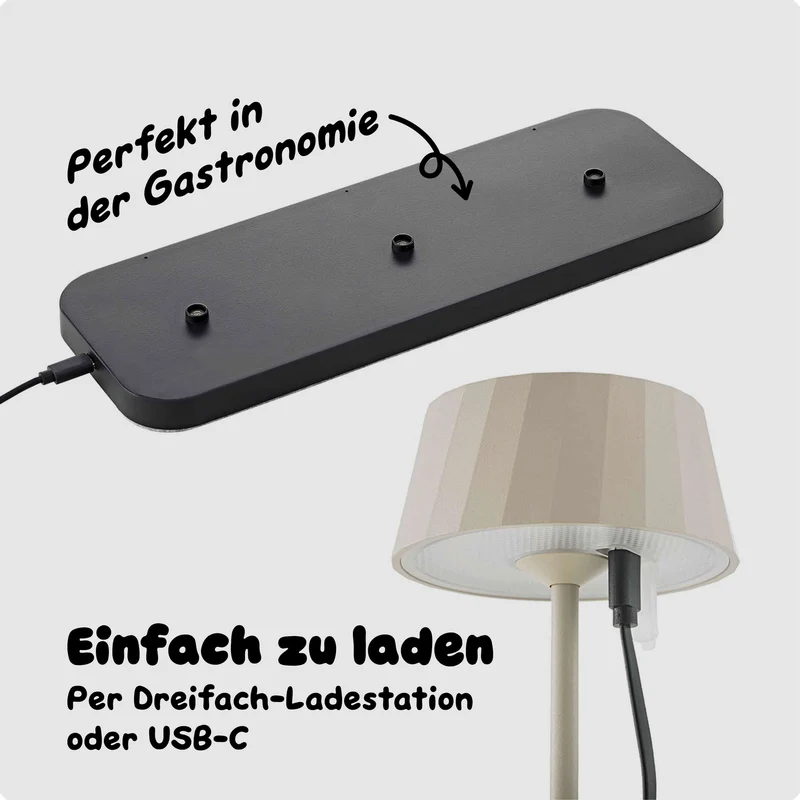 Sigor Facetta Remote Akku-LED-Tischleuchte (3er-Set)
