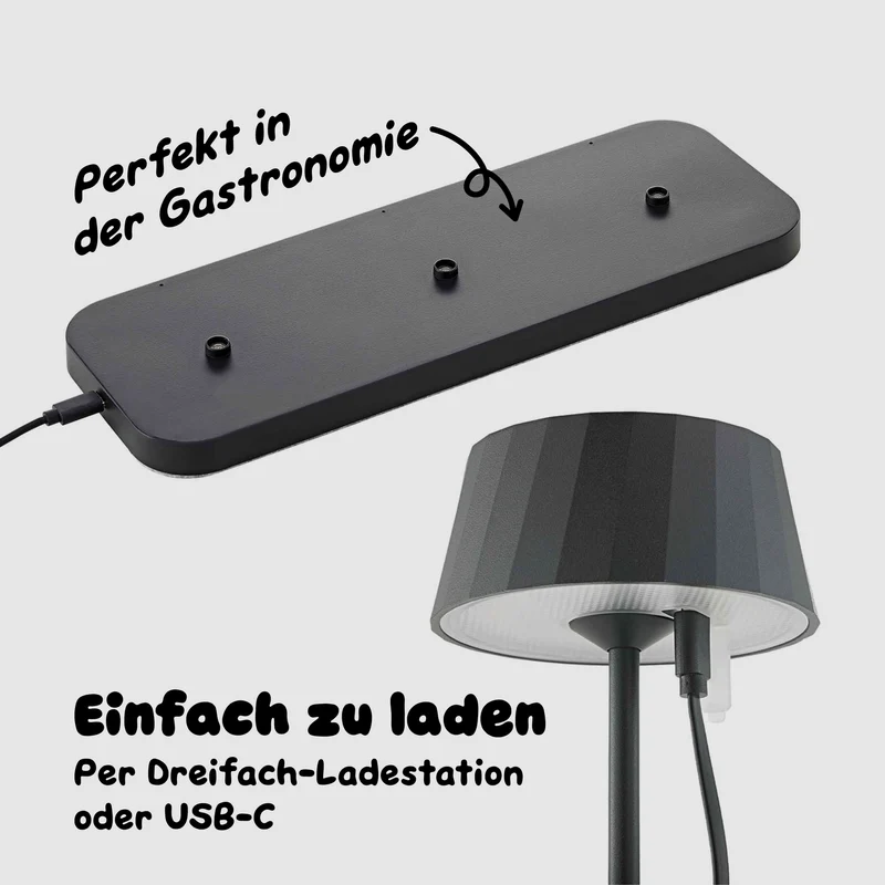 Sigor Facetta Remote Akku-LED-Tischleuchte (3er-Set)