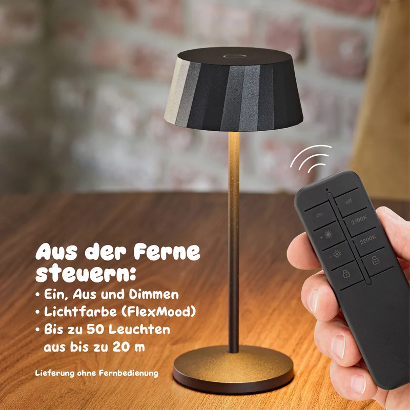 Sigor Facetta Remote Akku-LED-Tischleuchte