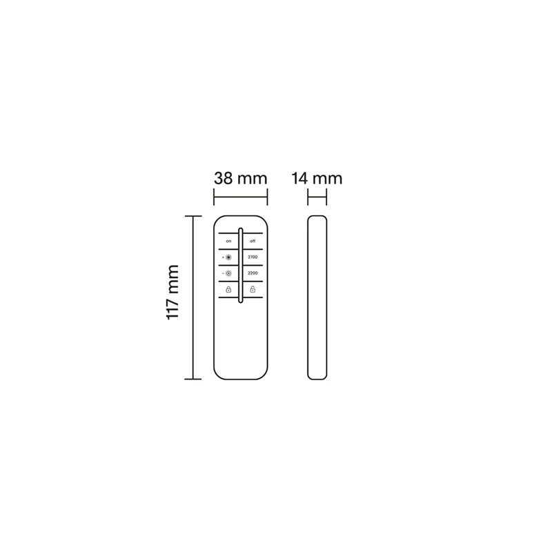 Fernbedienung für Veluna Remote und Facetta Remote