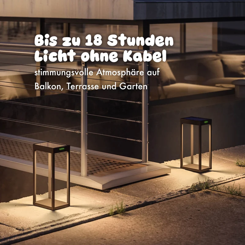 Klewe Radia Akku-Solarleuchte für den Garten (145 x 145 mm)