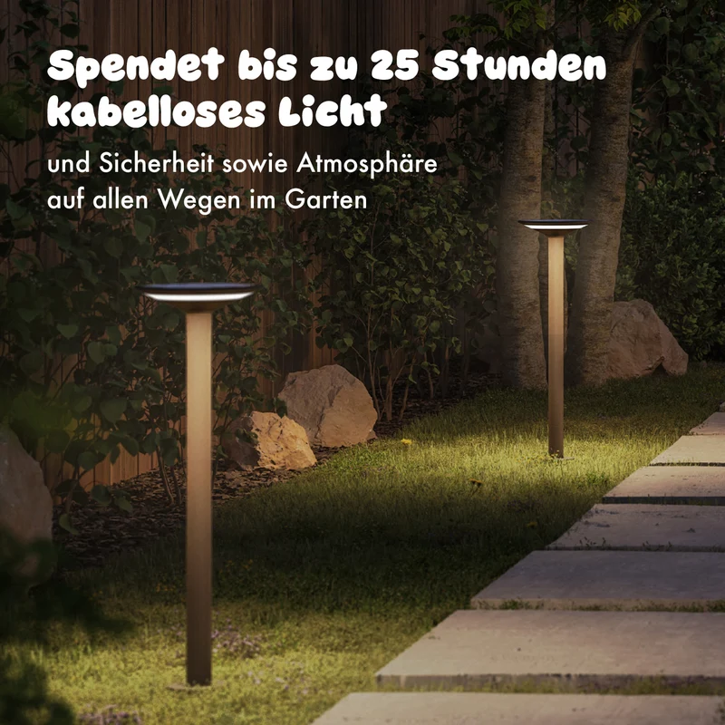 Klewe Keope Ground Akku-Laterne solarbetrieben für den Garten
