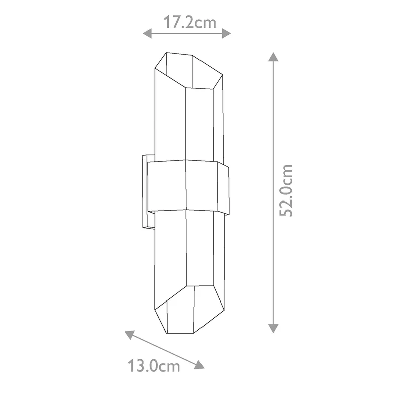 LED-Außenwandleuchte Chasm 2-flammig IP44 Schwarz