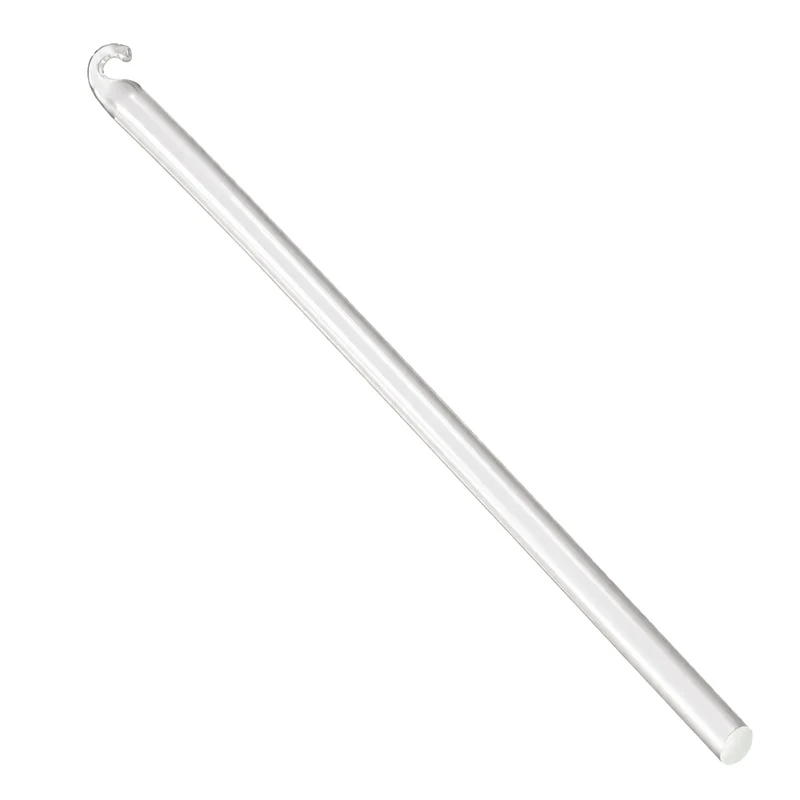 Glasstab mit Haken 26 cm klar – Lampenbehang aus Glas für Kronleuchter & Lüster | Ø 10 mm