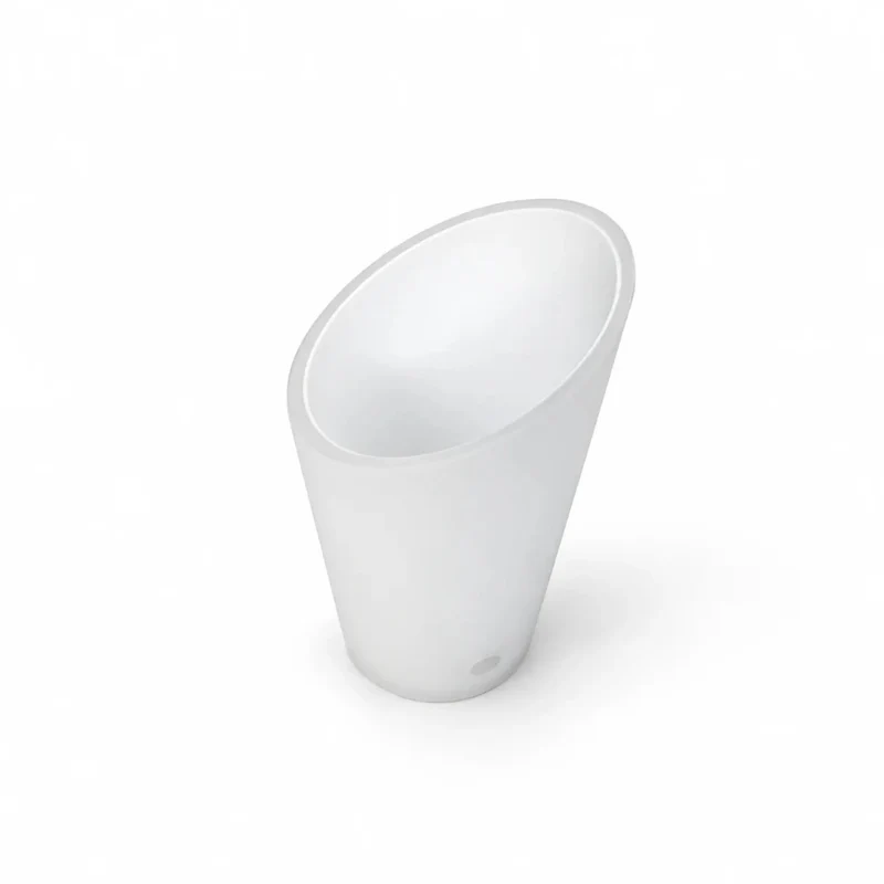 Lampenglas Ersatzglas weiß matt Kegel 3 Befestigungslöcher, 12 cm