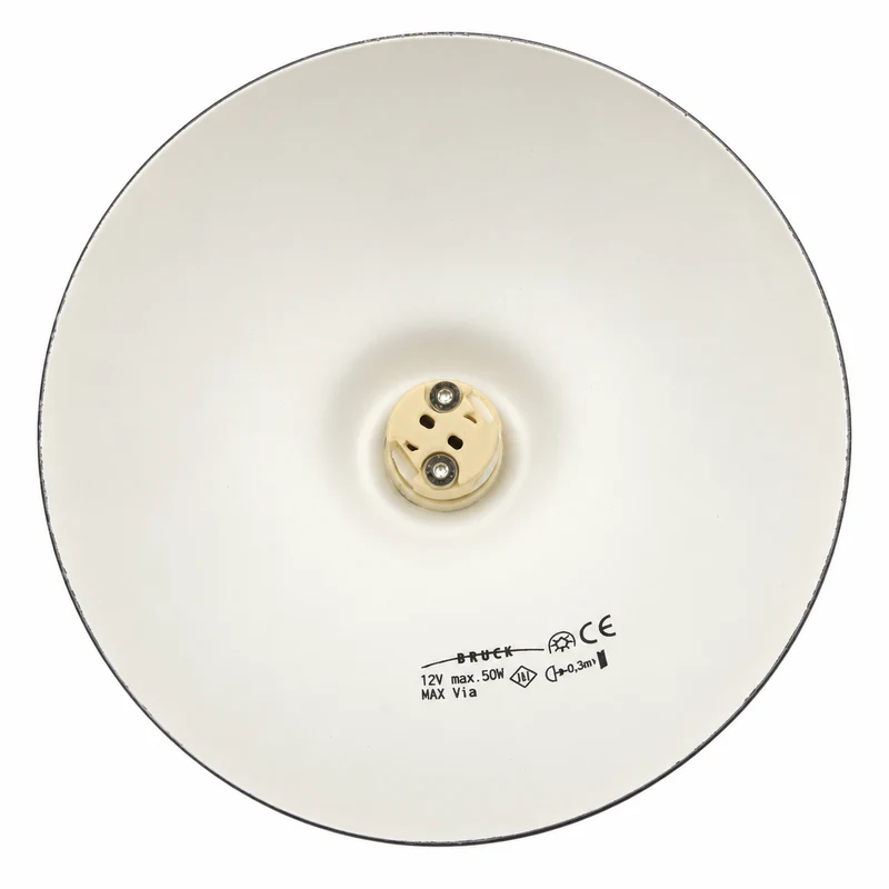 Kleine Design Pendelleuchte Schwarz, weiß & Messing Ø 10,7 cm – BRUCK MAX Via