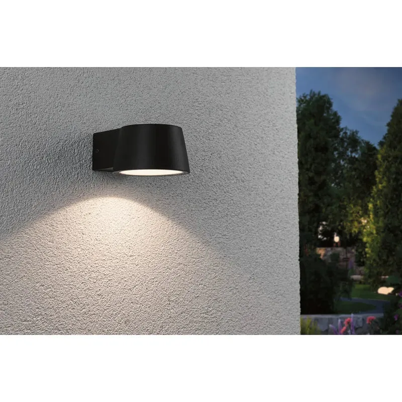 Außenwandleuchte Capea dunkelgrau mit Schirm IP44 warmweiß - Paulmann 944.52