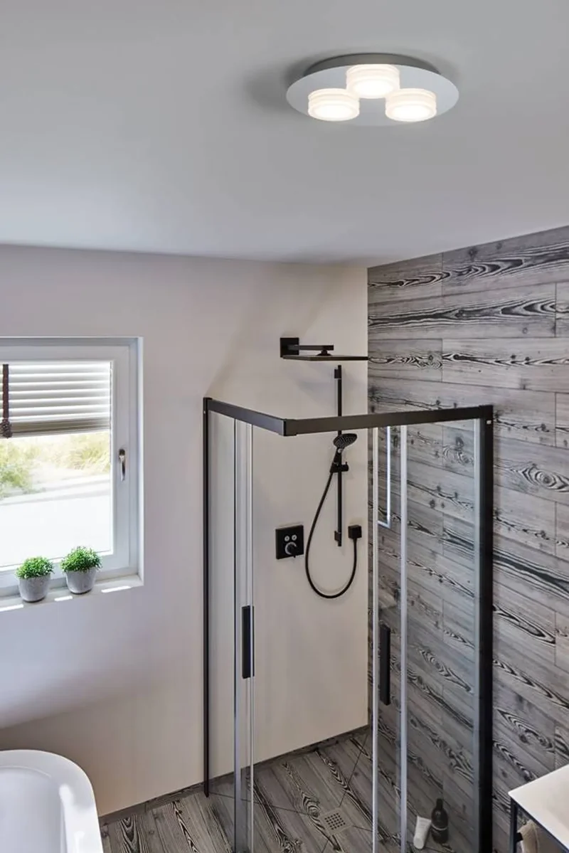 LED Deckenleuchte Badezimmer IP23 25cm rund Chrom - Doradus Paulmann 708.74