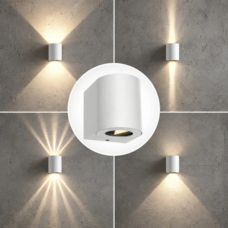 Außenwandleuchte LED Up Down weiß mit 4 Filtern IP44 - Canto 2 Nordlux