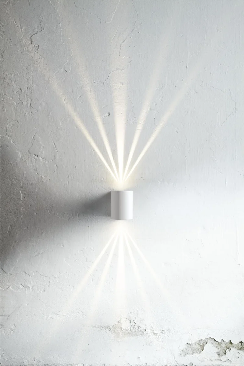 Außenwandleuchte LED Up Down weiß mit 4 Filtern IP44 - Canto 2 Nordlux